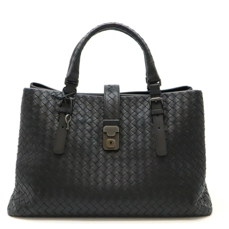 BOTTEGA VENETA Bottega Veneta Intrecciato Roma Bag Handbag Tote Leather Black 171265