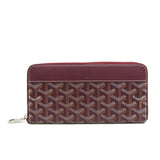 Goyard MATIGNON APM ZIP GM Men,Women Leather,Coated Canvas Long Wallet (bi-fold) Bordeaux