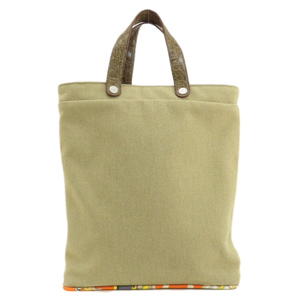 Hermes Petite Ash Tote Handbag Cotton/Silk Women's HERMES