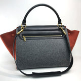 CELINE Bag 2WAY Hand Bag Shoulder Bag Gray x Orange x Black