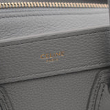 CELINE Luggage Nano Shopper Handbag Bag Leather Women's Grey 189243AQL10KL