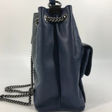 Chanel Shoulder 3WAY Drawstring Handbag Chain Bag Shoulder Bag blue