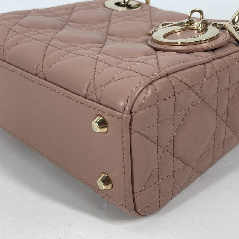 CHRISTIAN DIOR M0505ONGE_M50P Lady CHRISTIAN DIOR Cannage Chain Shoulder Bag Crossbody Bag Hand Bag Pink BeigeBased