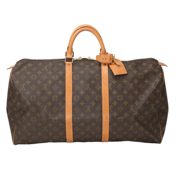 Louis Vuitton Boston Bag Monogram Keepall 55 Canvas M41424 Brown LV