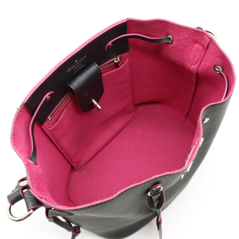 LOUIS VUITTON Louis Vuitton Lockme Bucket Shoulder Bag Leather Noir Black Pink M54677