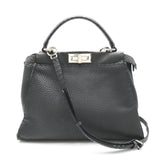 FENDI Celeria Peekaboo Gray leather