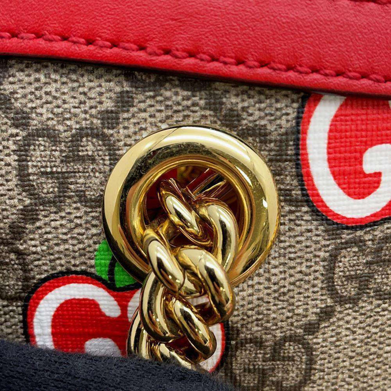 Gucci Chain Shoulder Bag GG Supreme Apple Small 498156 GUCCI Tote