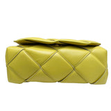 BOTTEGA VENETA Maxi Intrecciato Handbag Shoulder Bag 629313 Yellow Leather Women Men