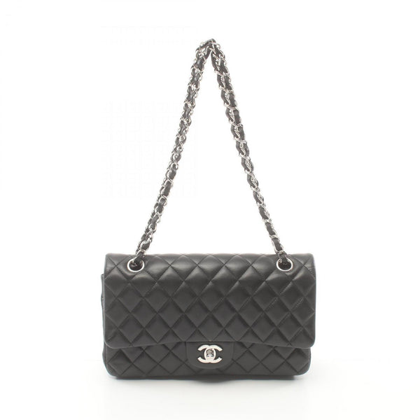 CHANEL Matelasse Shoulder Bag Leather Women's Black