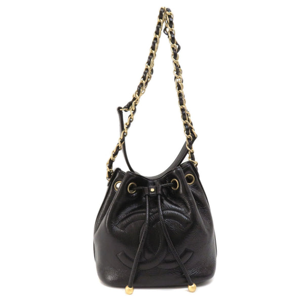 Chanel Chain Shoulder Coco Mark Bag Calf Women's CHANEL