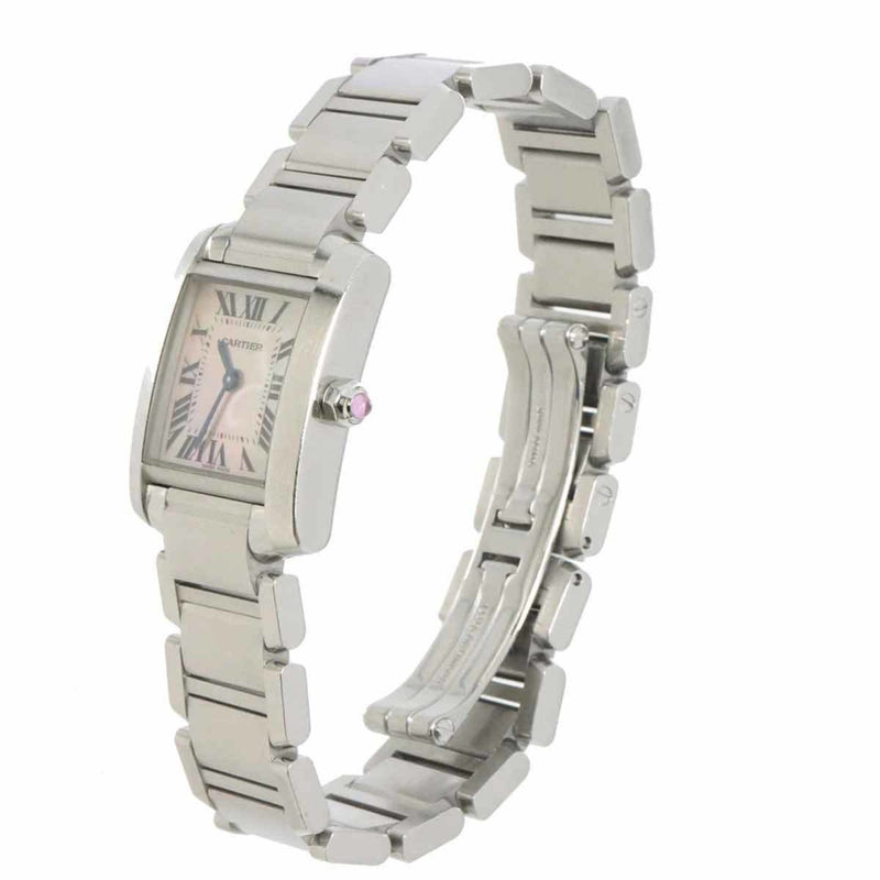 Cartier Tank Francaise SM W51028Q3 Ladies Watch Pink Shell Quartz