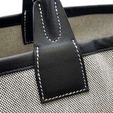 Hermes Tote Bag Steeple 28 Black Grey Toile H Swift B Stamp