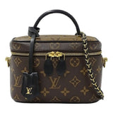 Louis Vuitton LOUIS VUITTON Bag Monogram Reverse Women's Handbag Shoulder 2way Vanity NV PM M45165 Brown Chain Compact