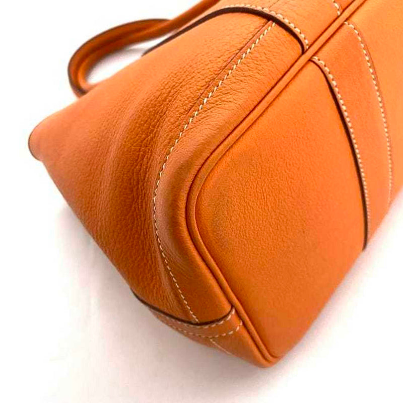 Hermes Garden TPM Orange Tote Bag Leather Negonda □M Engraved HERMES Handbag Ladies