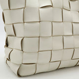 BOTTEGA VENETA Bottega Veneta Maxi Intrecciato Cabas Tote Bag Leather White