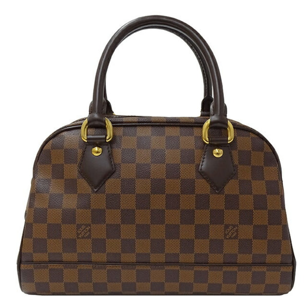 LOUIS VUITTON Bag Damier Women's Handbag Duomo Ebene Brown N60008