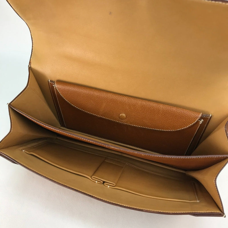 Hermes Bag Width Hand Bag Brown GoldHardware