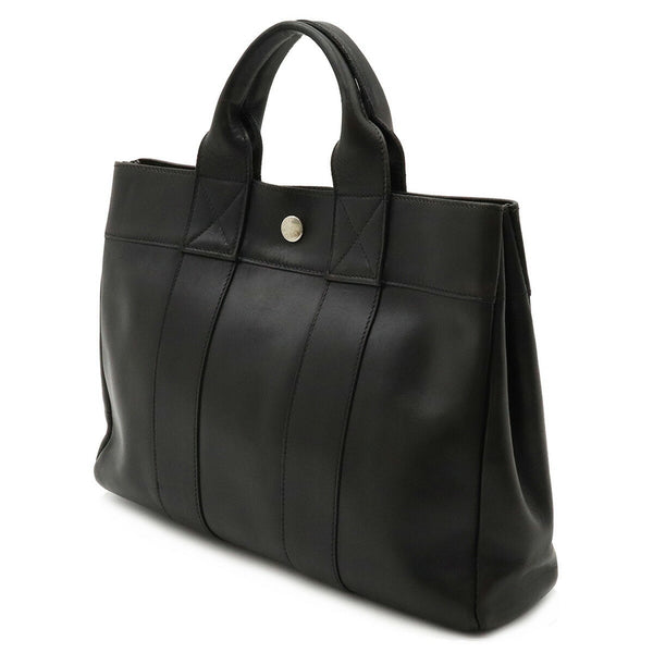 HERMES Fool toe tote PM to bag handbag all leather black □E stamp