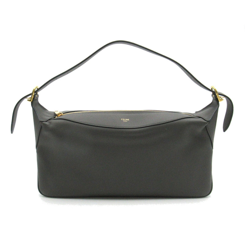 CELINE ROMY Shoulder Bag, Calfskin (Cowhide), Women's, Grey, Anthracite, 197443DPJ10AN