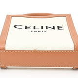 CELINE Vertical Cabas 19330 Canvas Leather Beige Camel E-156470