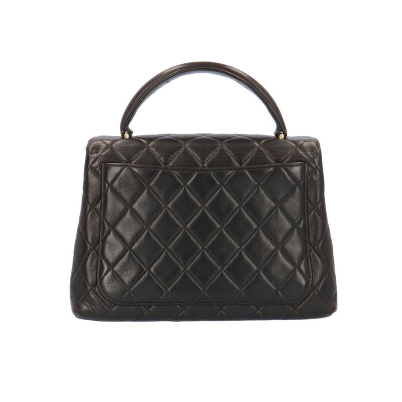 Chanel Matelasse Coco Mark Handbag Lambskin Black Women's CHANEL