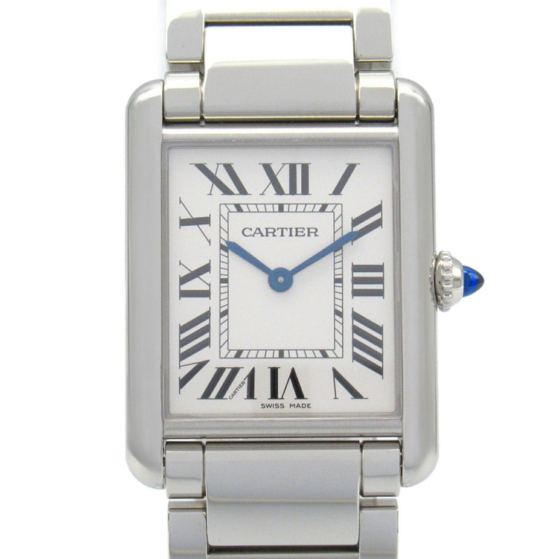 CARTIER Tank Must LM Wristwatch Stainless Steel Ladies Silver WSTA0052