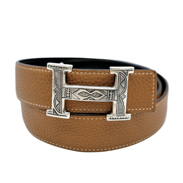 HERMES Hermes Touareg Constance Belt Brown Black Reversible Leather