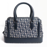 Christian Dior Handbag Trotter Denim Navy Gray Ladies