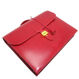 Hermes Sac a Depeche □C stamp 1999 Men's handbag Ardennes Rouge vif (red)