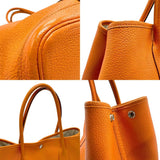 Hermes HERMES Handbag Garden 36 PM Negonda Orange Women's n0048