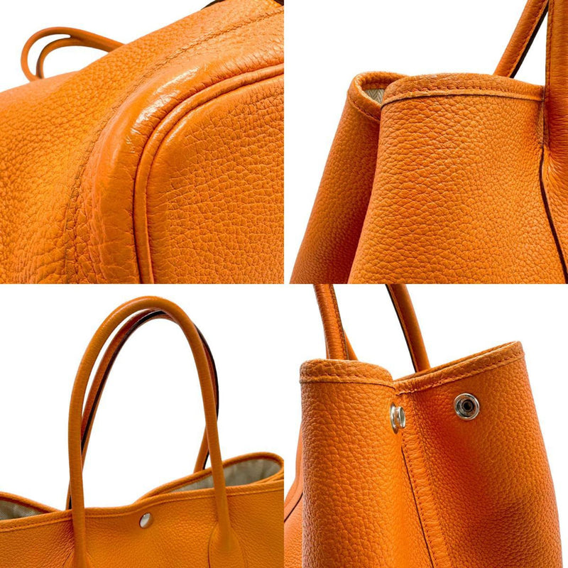 Hermes HERMES Handbag Garden 36 PM Negonda Orange Women's n0048