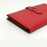 Hermes HHardware 2-fold long wallet Long Wallet Rouge tomato Red