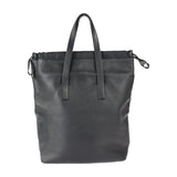 LOUIS VUITTON Louis Vuitton cover light tote bag M55000 Taurillon leather black silver metal fittings with pouch