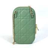 Christian CHRISTIAN DIOR S0872ONMJ_M59H Cannage phone case Chain 3WAY bag Shoulder Bag Green