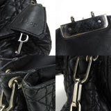 Christian Dior Dior Shoulder Bag Leather Black Cannage Chain Women's