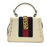 Gucci 470270 2WAY Bag Bag Hand Bag Shoulder Bag White Lining Blue/GoldHardware