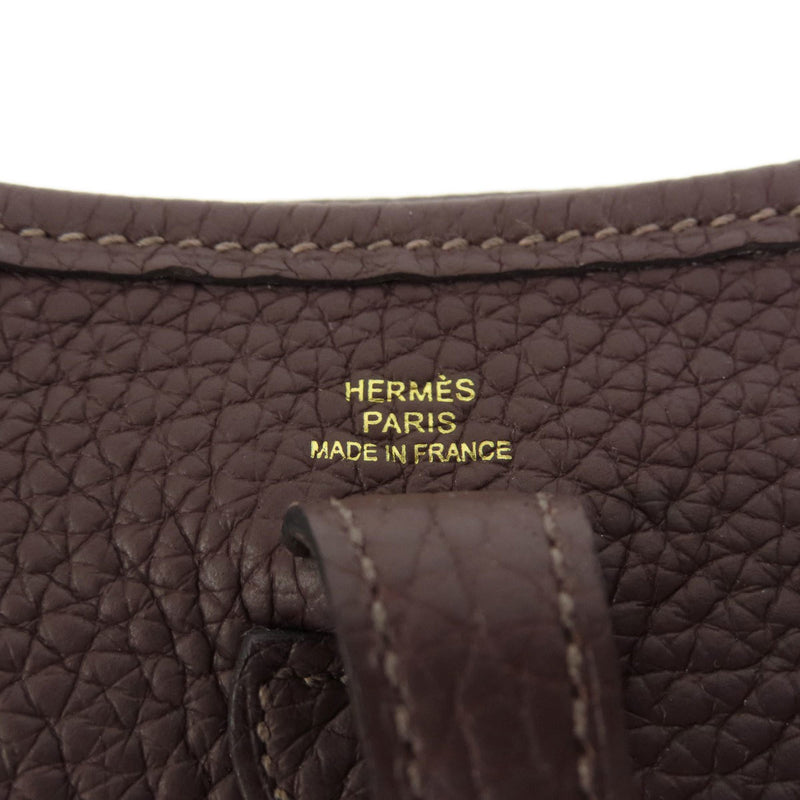 Hermes Evelyn TPM Brown Shoulder Bag Taurillon Women's HERMES