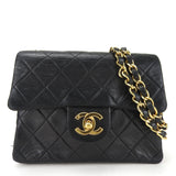 Chanel Shoulder Bag Matelasse Lambskin Black Chain Coco Mark Women's CHANEL