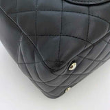 Chanel Boston bag f-21268 Black Cambon A25171 Bowling Lambskin 10 series CHANEL Coco mark black Ladies