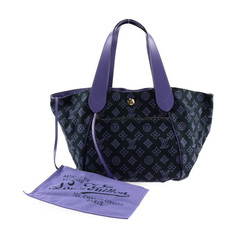 LOUIS VUITTON Louis Vuitton Cabas Ipanema PM Beach Line Handbag M95983 Canvas Leather Marine Tote Bag Monogram