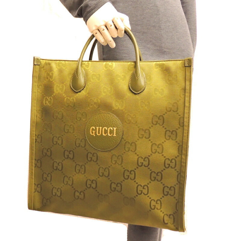 Gucci GG Nylon Off The Grid Medium (Day Only) Ladies Tote Bag 696043 Recycled Lining Forest Green