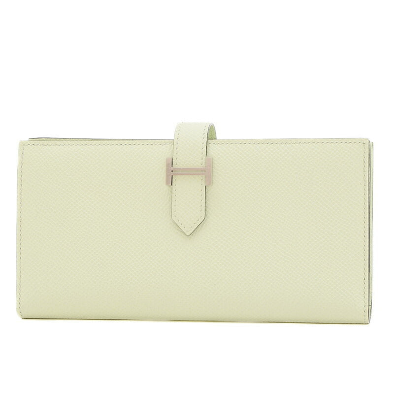 Hermes Bearn Soufflet Bi-fold Long Wallet Epson Vert Fizz B Stamp