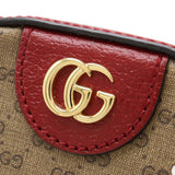 GUCCI GG Supreme Doraemon collaboration shoulder bag, pochette, clutch, Ushidora, PVC, leather, brown, bordeaux, 574886