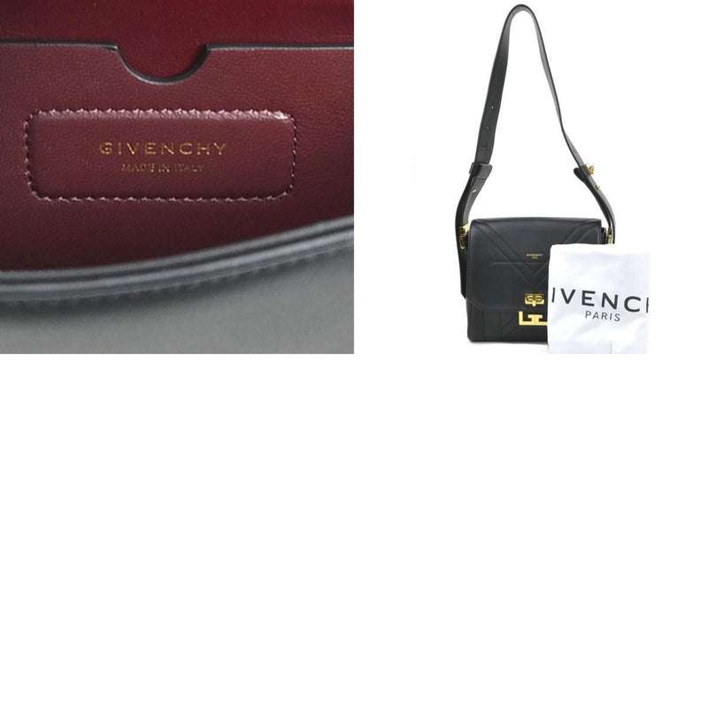 Givenchy Shoulder Bag Eden Medium Leather Black Ladies