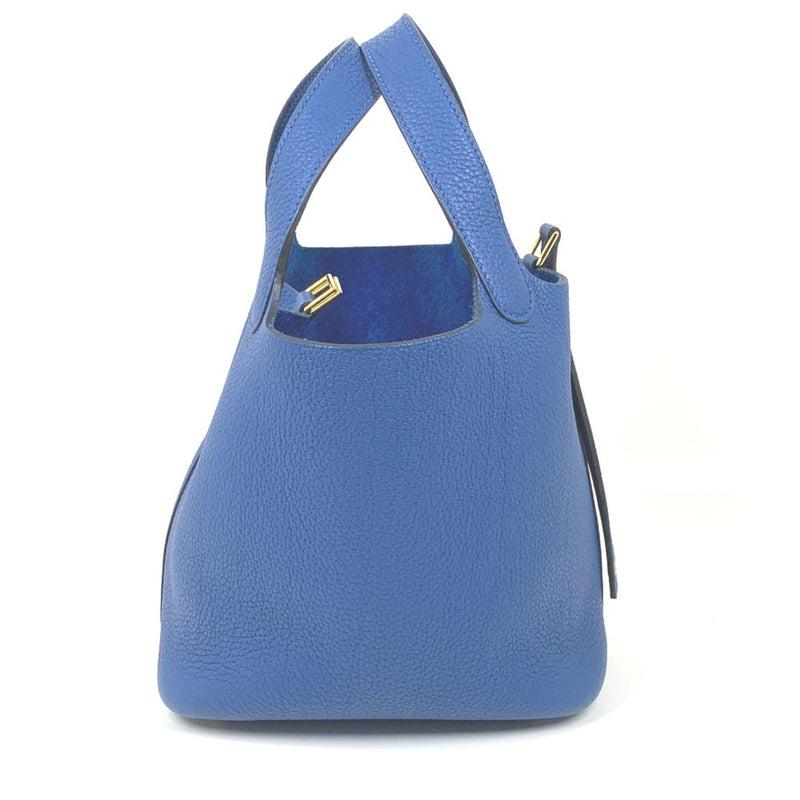 Hermes Picotin Lock PM bag 18 Hand Bag Blue france GoldHardware