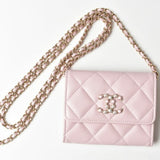 Chanel Chain Wallet Pouch CHANEL AP2138B05437 Matelasse Caviar Skin Baby Pink