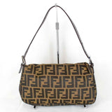 FENDI ZUCCA Mamma Bucket Shoulder Bag Canvas Brown Women's