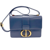 Christian Dior Shoulder Bag 30 Montaigne Leather Blue Women's z1675