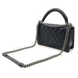 CHANEL Boy Chanel Flap Bag Luxury Chain Shoulder Leather Navy A94804