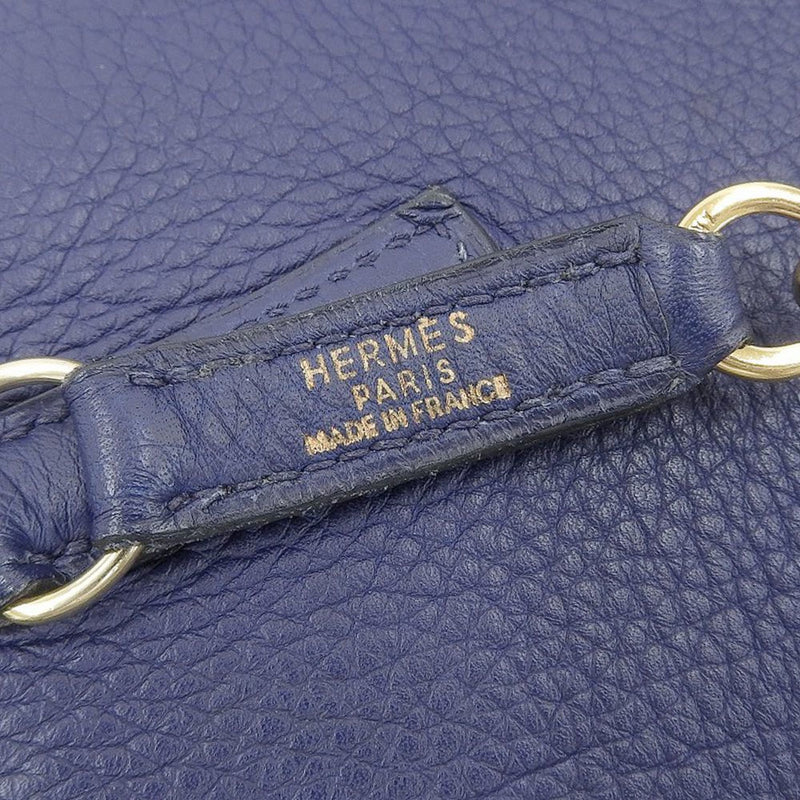 Hermes HERMES Trim 31 One Shoulder Bag Togo Blue Series Gold Metal Fittings □A Engraved